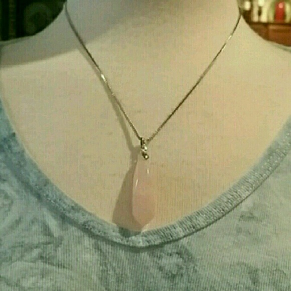 B34 NEW Rose Quartz Gem Large pendant - Picture 4 of 5